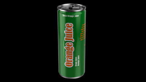 240ml Metal Juice/Soda Can 3D Model