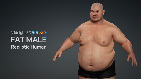 M3D Realistic Human Base Mesh - Fat Male