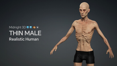 M3D Realistic Human Base Mesh - Thin Male