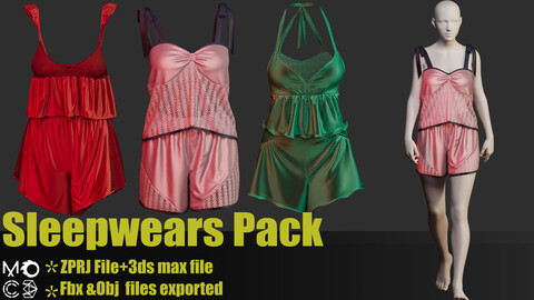 Sleepwear(Fbx,Obj,MD projects,Texture,Uv)