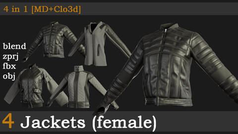 4 Jackets (female)[blend-zprj-fbx-obj]