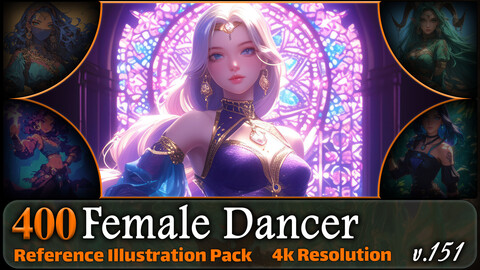 400 Female Dancer Reference Pack | 4K | v.151