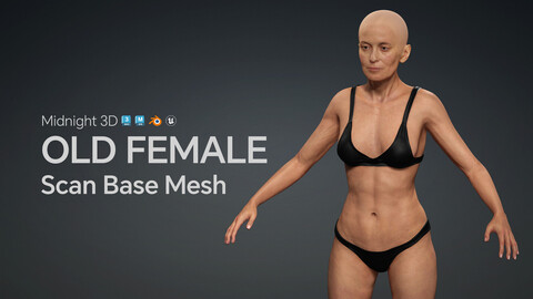 M3D Scan Base Mesh - Old Female