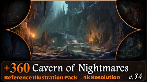 360 Cavern of Nightmares Reference Pack | 4K | v.34