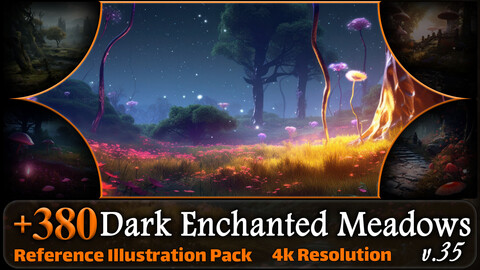 380 Dark Enchanted Meadows Reference Pack | 4K | v.35