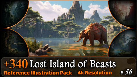 340 Lost Island of Beasts Reference Pack | 4K | v.36