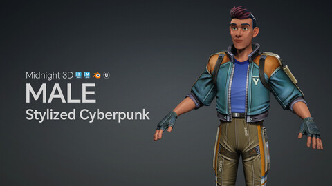 M3D Stylized Cyberpunk Male