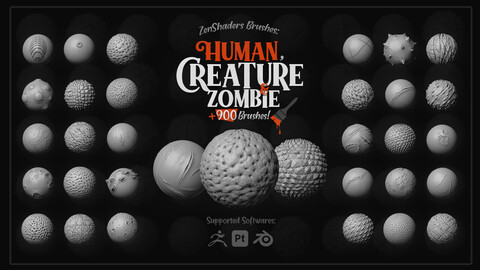 ZenShaders Brushes: Human, Creature and Zombie Skin Edition