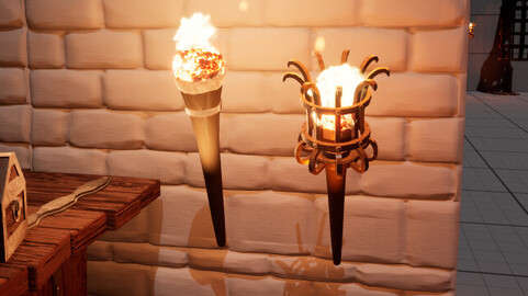 Torches Medievel - .FBX .OBJ .STL