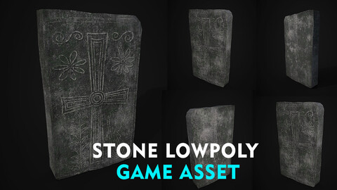 STONE LOW POLY GAME ASSET