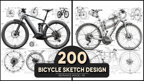 Bicycle Sketch Design 4K Reference/Concept Images