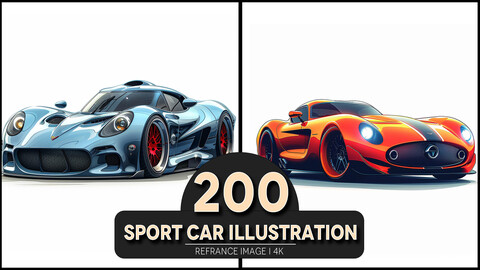 Sport Car illustration 4K Reference/Concept Images