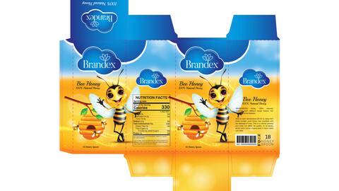 HoneyBee Bliss – Delightful Honey Packaging Featuring Bee Boy and Girl Characters