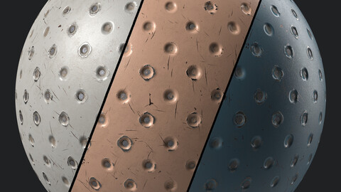 Metal Materials 73- Metal panels By Painting | Sbsar Pbr 4k Seamless