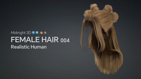 M3D Realistic Female Hair 004