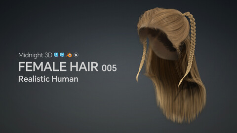 M3D Realistic Female Hair 005