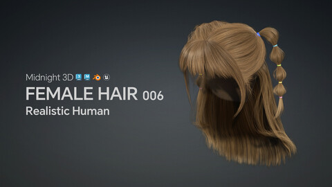 M3D Realistic Female Hair 006