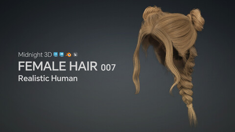 M3D Realistic Female Hair 007