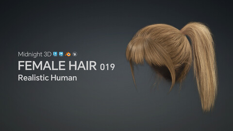 M3D Realistic Female Hair 019