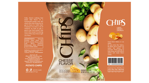 Explosion of Flavor Chips Packaging EPS: Cheese, Ketchup & Salt