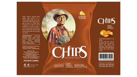 Farmer's Trio Chips Packaging EPS: Salt, Ketchup & Cheese