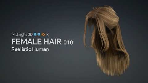 M3D Realistic Female Hair 010