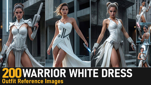 Warrior White Dress|4K Reference Images