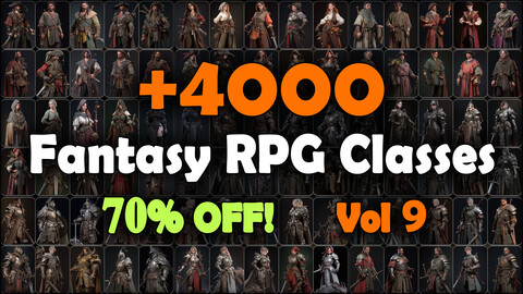 4000 Fantasy RPG Classes Reference Pack | MEGA Bundle | 4K | v.9