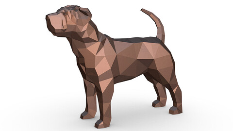 Shar pei low poly