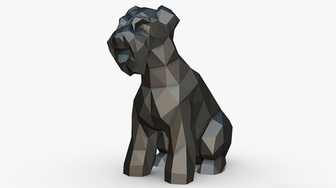 Schnauzer dog figure