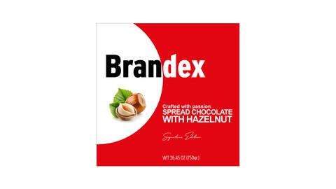 Brandex Chocolate Spread – Decadent and Creative Packaging Design (EPS File)