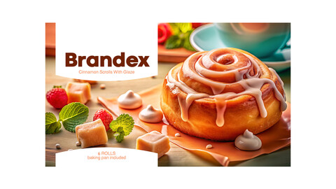 Brandex Cinnamon Scrolls – Warm and Inviting Packaging Design (EPS File)