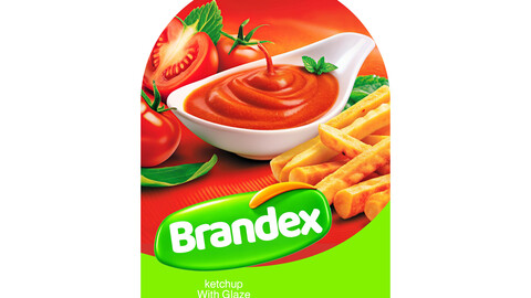 Brandex Ketchup and Mayonnaise – Bold and Flavorful Packaging Design (EPS File)