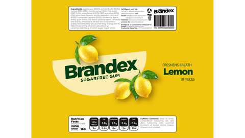 Brandex Gum – Burst of Freshness Packaging Design (EPS File)