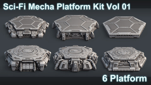 Sci-Fi Mecha Platform Kit Vol 01