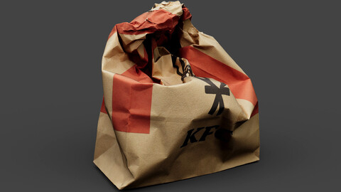 crumpled paperbag fastfood trash pt3 photogrammetry