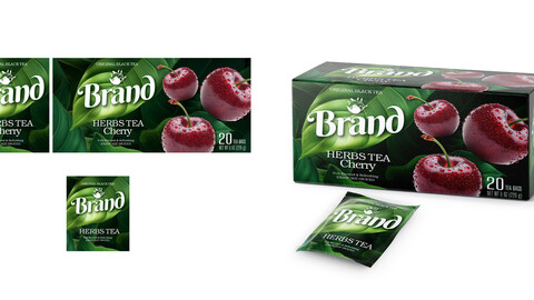 Brandex Herbal Tea – Refreshing and Natural Packaging Design (EPS File)