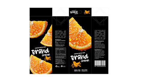 Brandex Juice Packaging – Bold Black Design (EPS File)