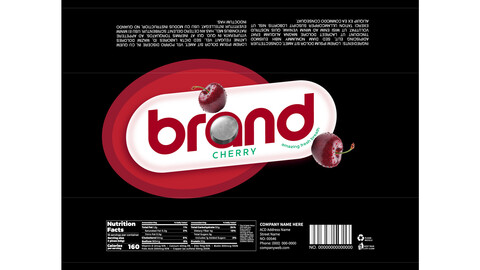 Brandex Black Refreshing Candy – Elegant and Eye-Catching Packaging Design (EPS File)