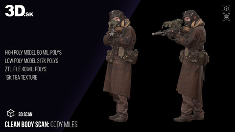 Clean Body 3D Scan | Cody Miles Army Stalker