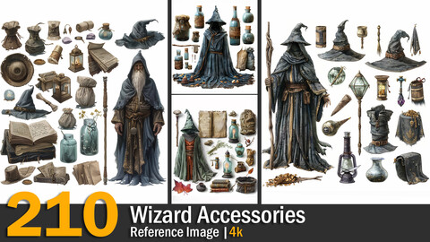 Wizard Accessories | Reference Images | 4K