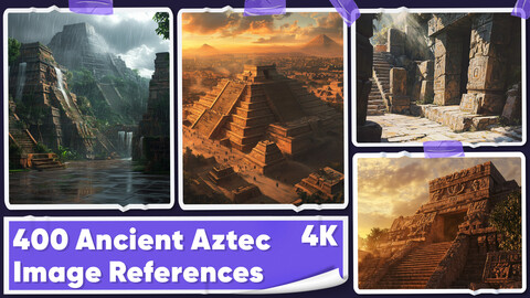 400 Ancient Aztec Image References - Vol 01