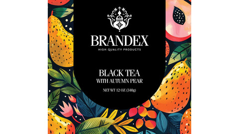 Premium Black Tea Packaging – Stylish EPS Design