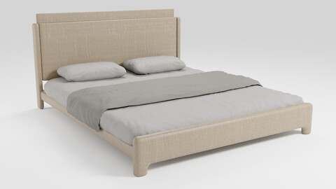 Comfortable bed in a minimalist style