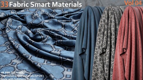 33 Fabric Smart Materials +4K PBR Textures_Vol04