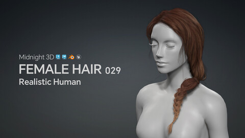 M3D Realistic Female Hair 029