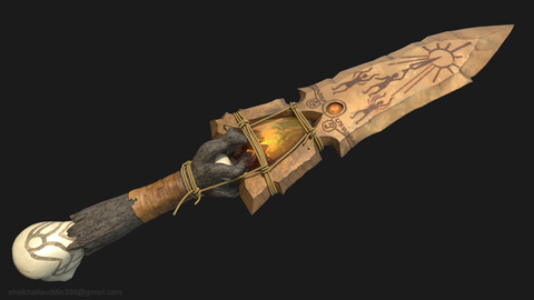 Ancient Sinlaire Sword Low-poly 3D model