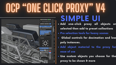 OCP "The One Click Proxy" Instance addon to speed up the viewport