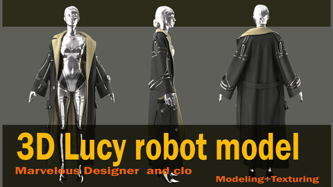 Lucy robot model (Project file: *zprj *OBJ *FBX) + texture