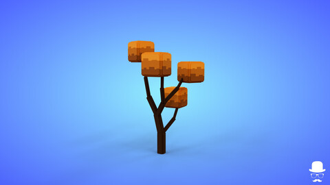 Voxel Tree 1.3 Model - 3D Lowpoly Game Asset